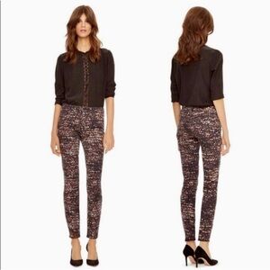 Tory Burch Blurred City lights women’s printed dark slim leg pants - size 29